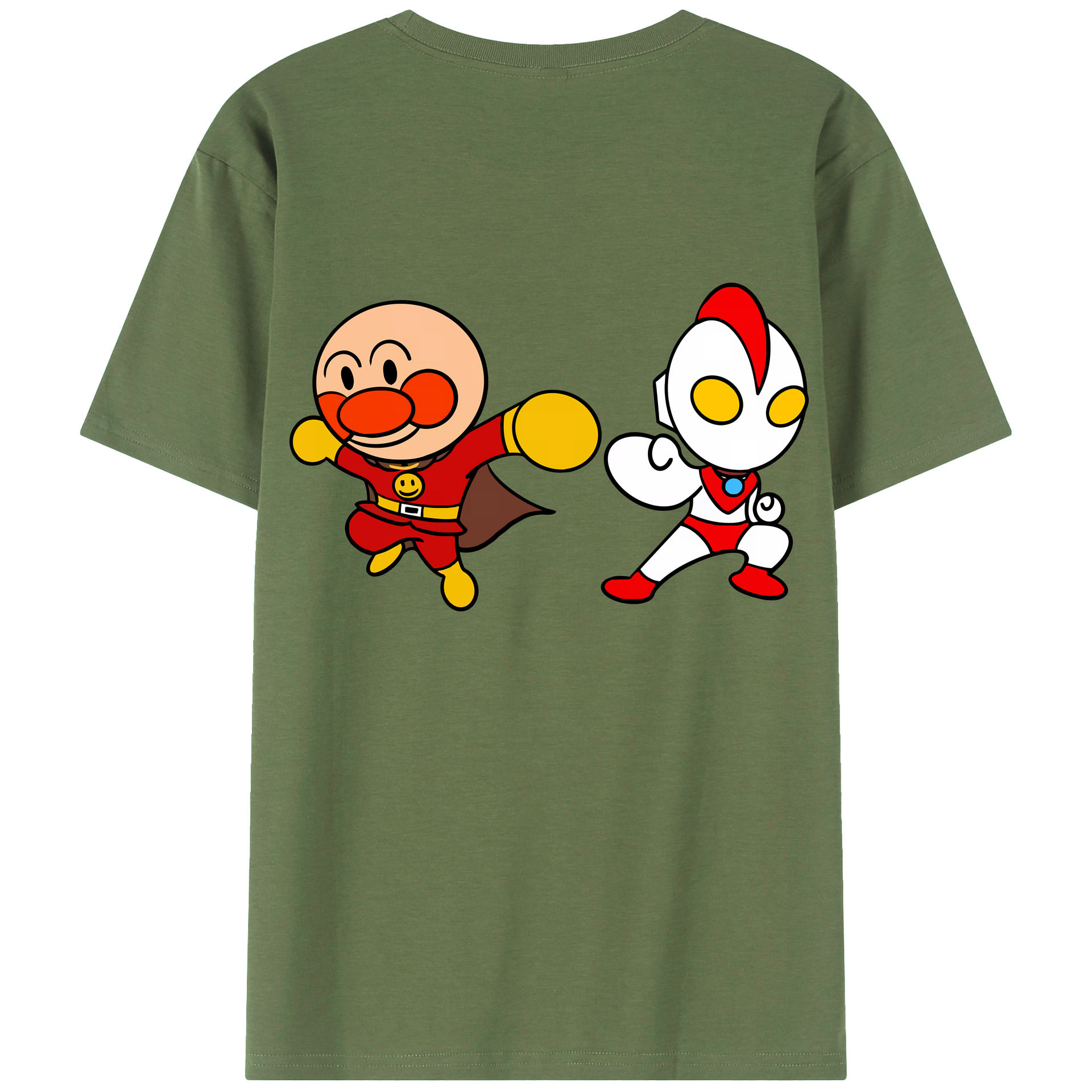 （画像用） アンパンマン Anpanman 綿100％ メンズ半袖Tシャツ（バックプリント） 通気性